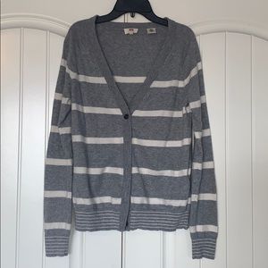 Levi’s Striped V-Neck Button Cardigan Sweater
